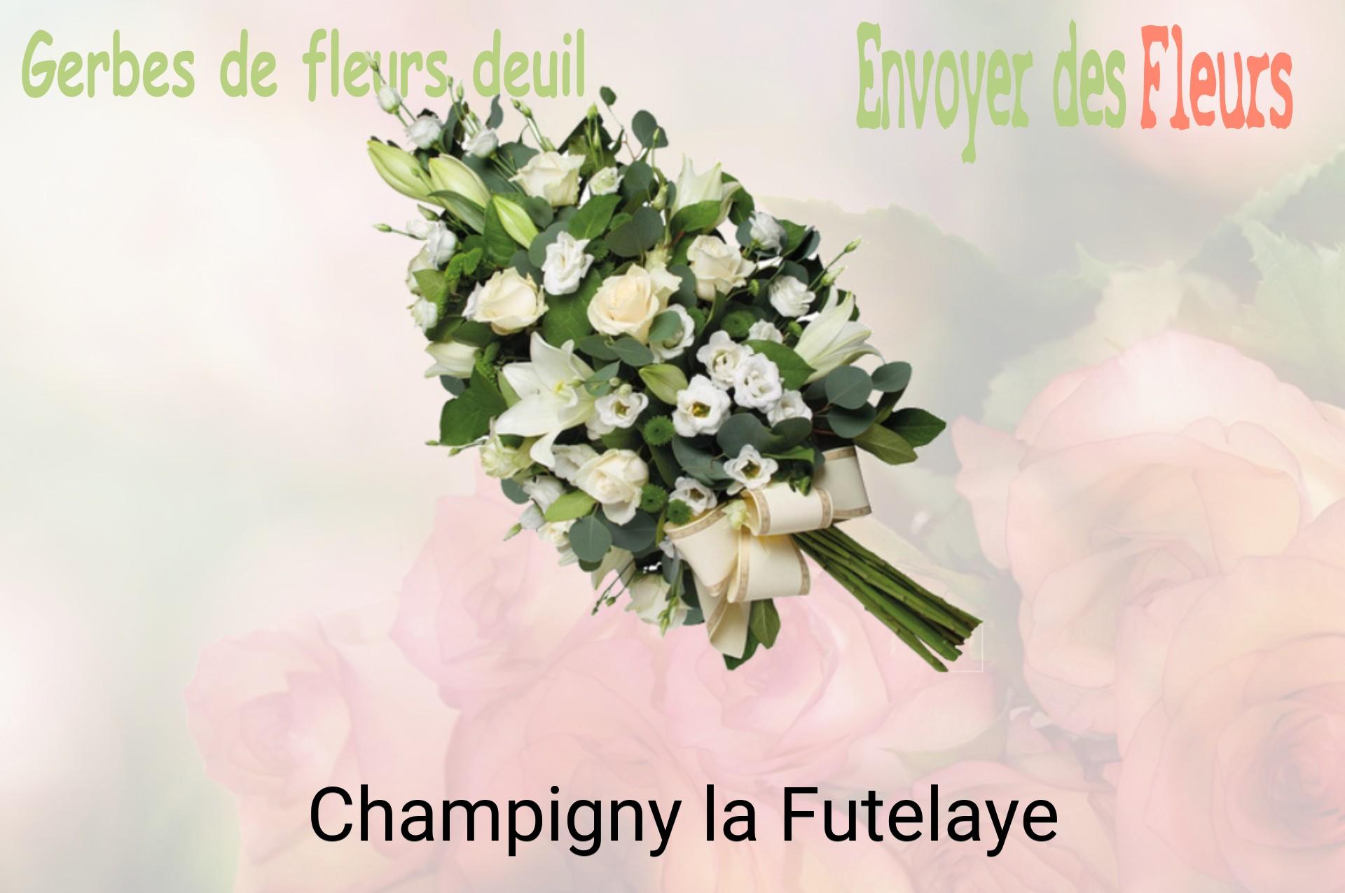 Gerbe de fleurs de deuil livrée à Champigny-la-Futelaye